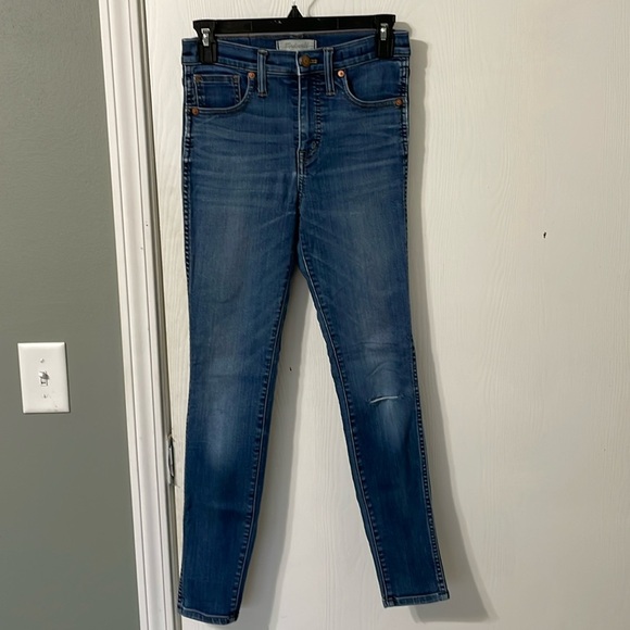 Madewell High Rise 10 Inch Skinny Medium Wash Denim Jeans Size 26 - Picture 1 of 11
